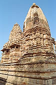 Khajuraho - Lakshmana temple,  the small auxiliary temples 